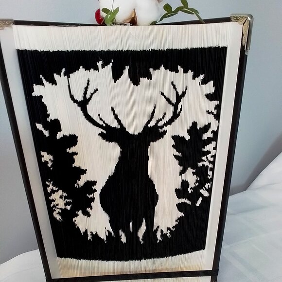 Upcycled Book Sculpture Unique gift deer - Picture 1 of 6
